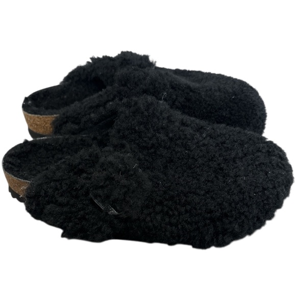 Birkenstock Papillo Boston Suede Black Shearling Women Size 36 - Picture 1 of 6